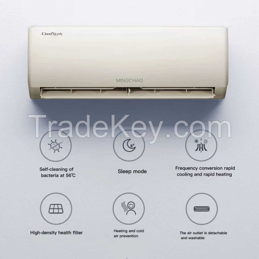 Mingchao air conditioner with 1p frequency conversion new three-level energy efficiency, cold and warm hanging machine, power saving, wall-mounted household energy saving and power saving.