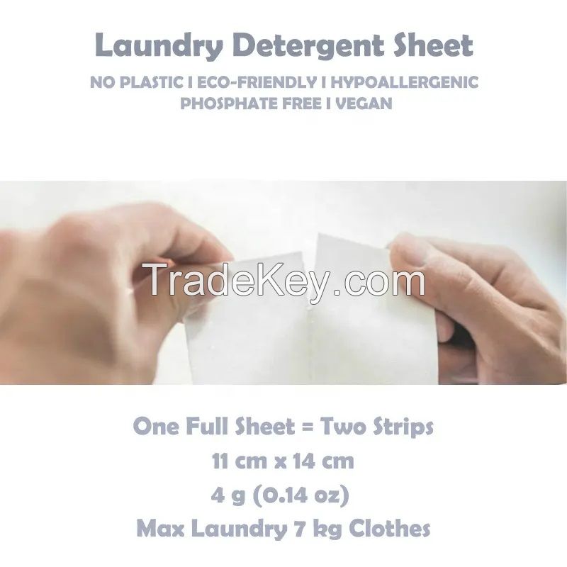 Private Label Super Concentrated Deep Cleaning Biodegradable Laundry Detergent Sheet
