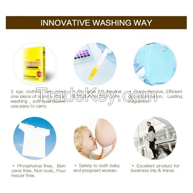 Natural Detergent Non Detergent Powder Plastic Free Biodegradable Laundry Detergent Sheet