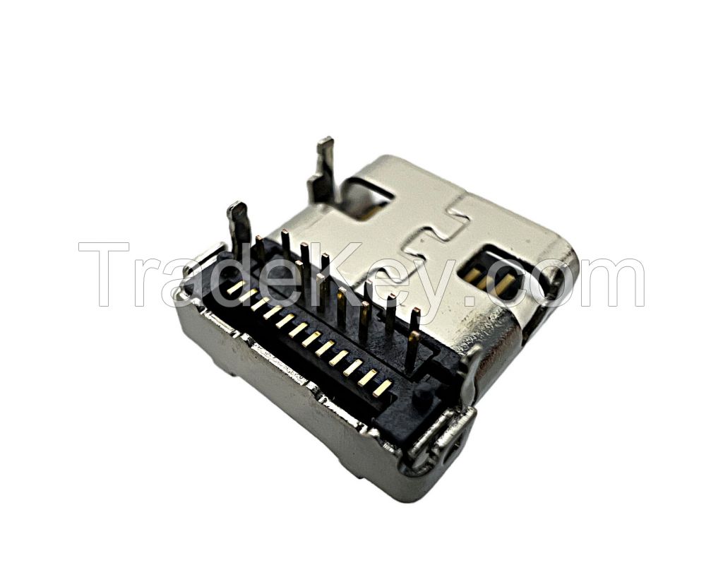 USB TYPE-C DIP+SMT 24pin Receptacle Interface