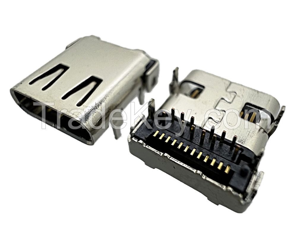 USB TYPE-C DIP+SMT 24pin Receptacle Interface