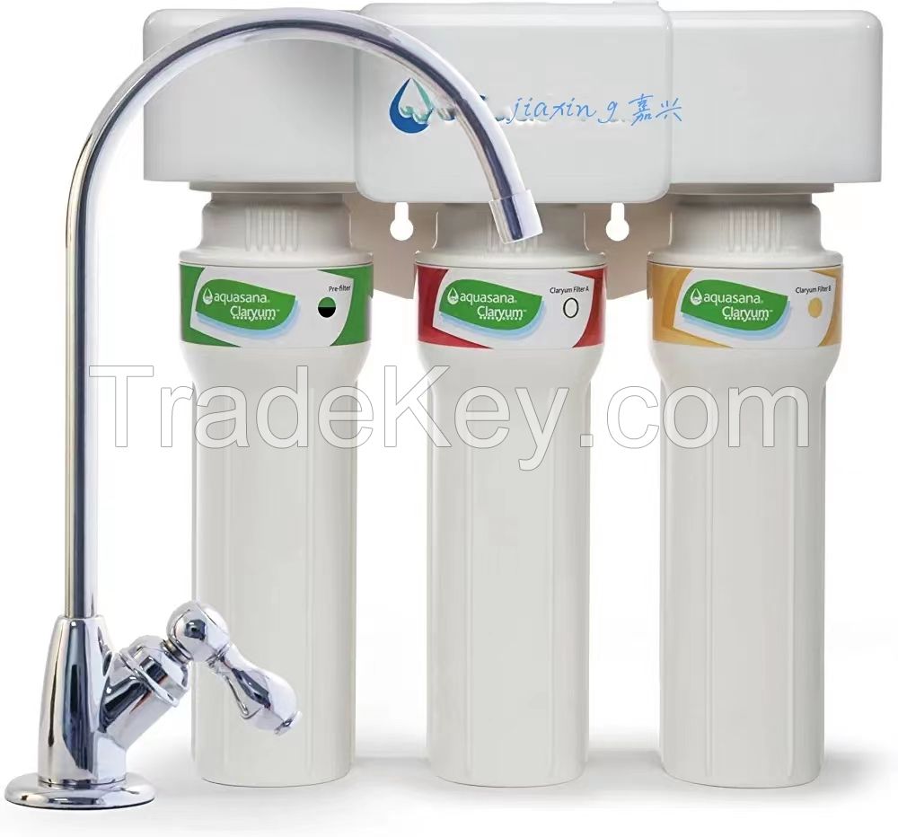 Jiaxing Under Sink Water Filter System with Brushed Nickel Faucet SP99-NEW, NSF/ANSI 53&42 Certified to Remove Lead, Chlorine, Odor & Bad Taste - 0.5 Micron