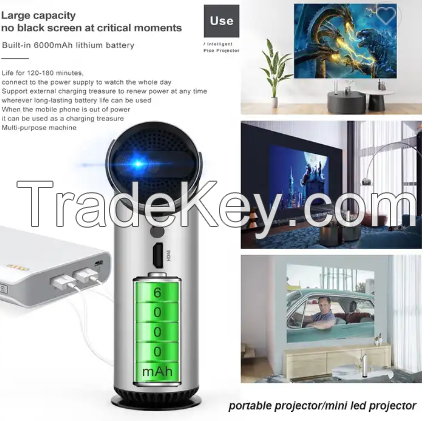 Upgraded Brightness Mini Projector1080P Supported Outdoor Projector Portable Movie Projector