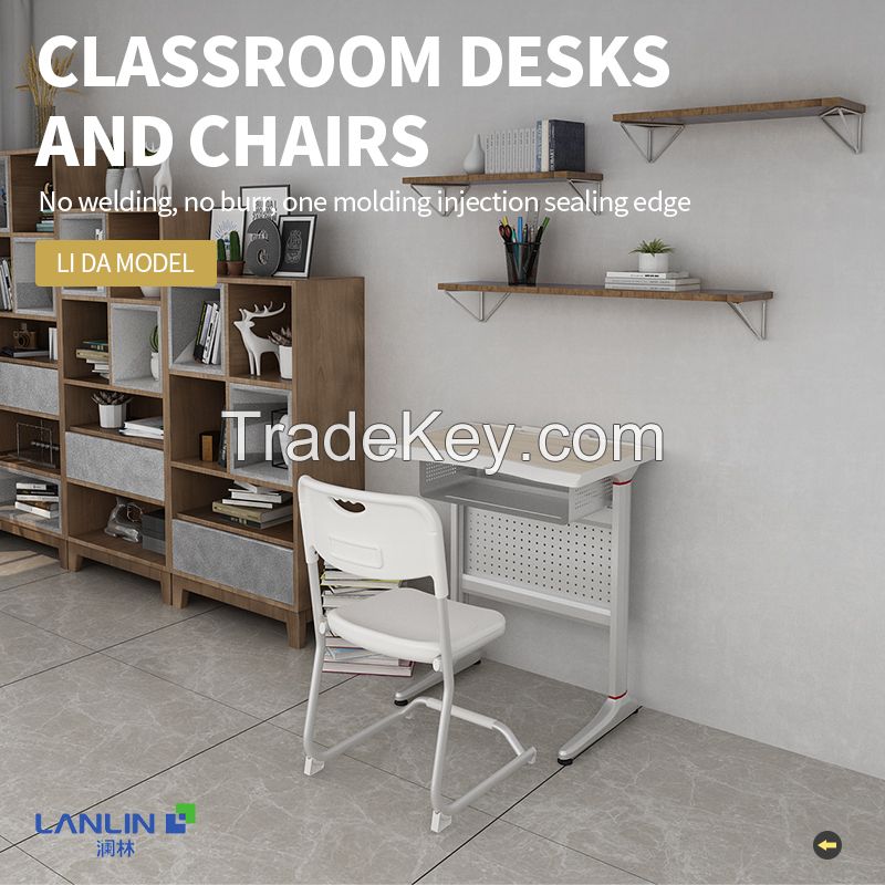 School Classroom, Single, Double Desks & Chairs