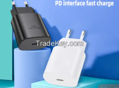 Super Fast Charging 25W USB Type C PD Fast Quick Charger with type c to type c cable for Samsung Galaxy Note 10