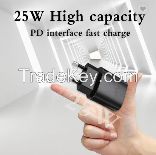 Super Fast Charging 25W USB Type C PD Fast Quick Charger with type c to type c cable for Samsung Galaxy Note 10