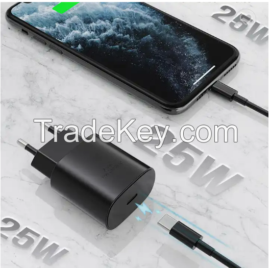 Super Fast Charging 25W USB Type C PD Fast Quick Charger with type c to type c cable for Samsung Galaxy Note 10