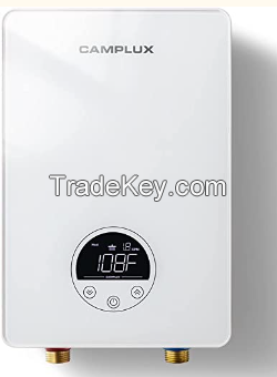 Feirun Tankless Water Heater Electric 6kW at 240 Volts, Instant Water Heater Under Sink Self Modulating Technology, White