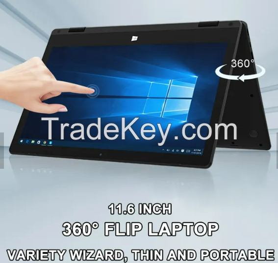 Brand new 11.6 inch FHD touch screen touchscreen laptop yoga 360 degree rotating 2 in 1 convertible N4120 8G 64G 1TB mini laptop