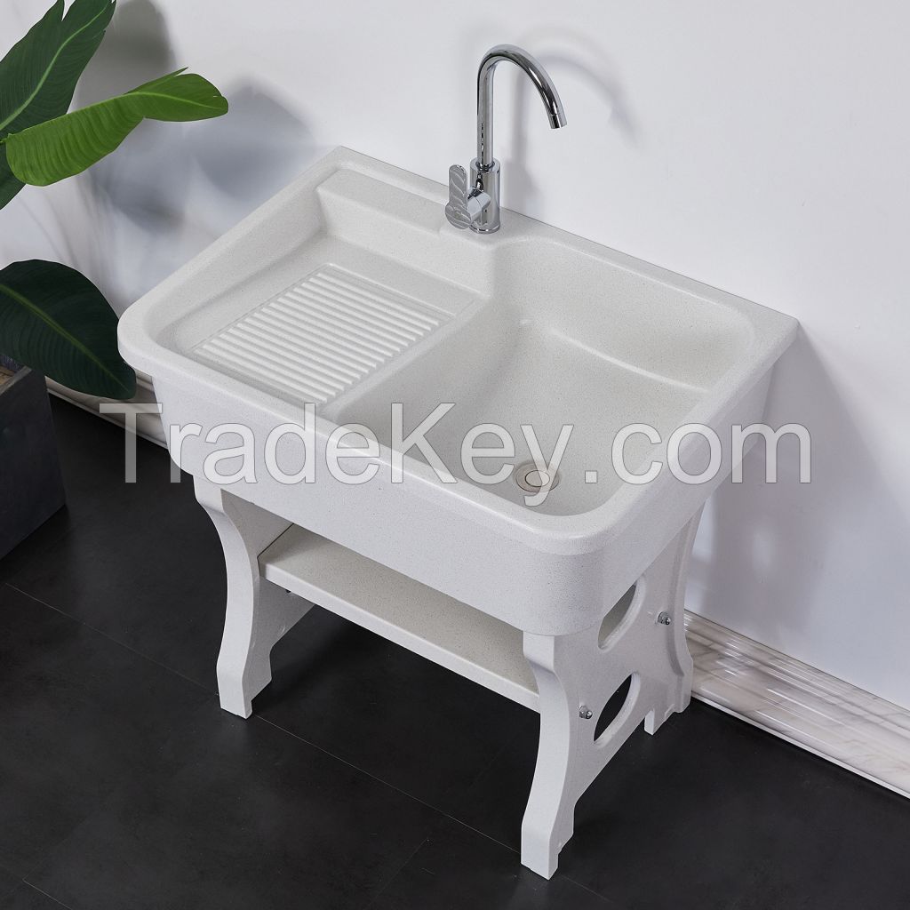 JOCO Artificial Quartz Stone Laundry sink Set,Model:80SS