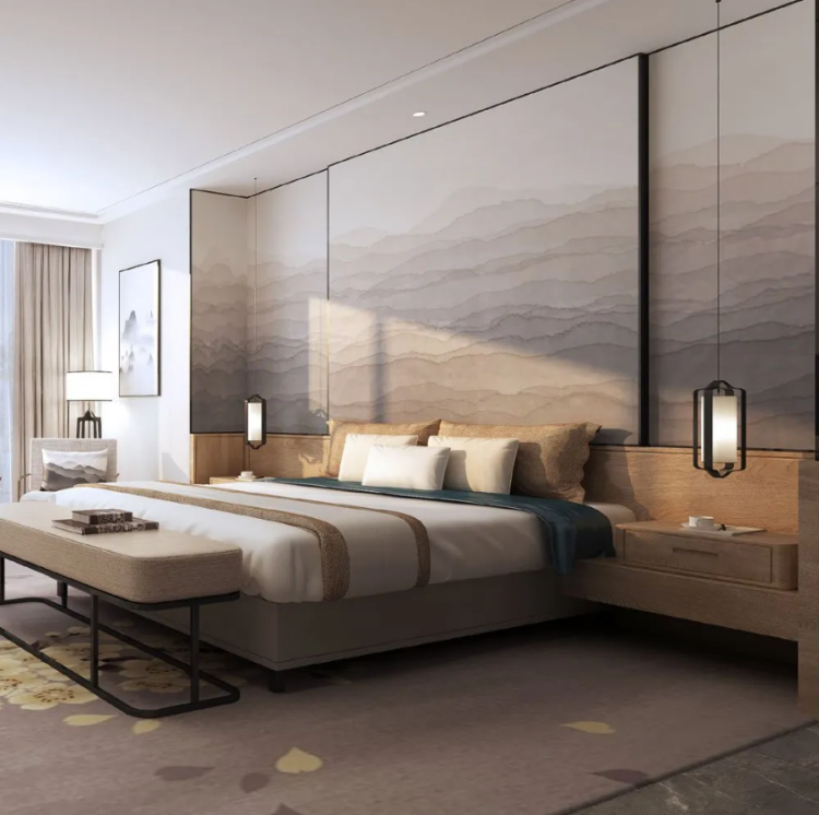 Luxury Hilton Hotel Furniture Bedroom Set Bed