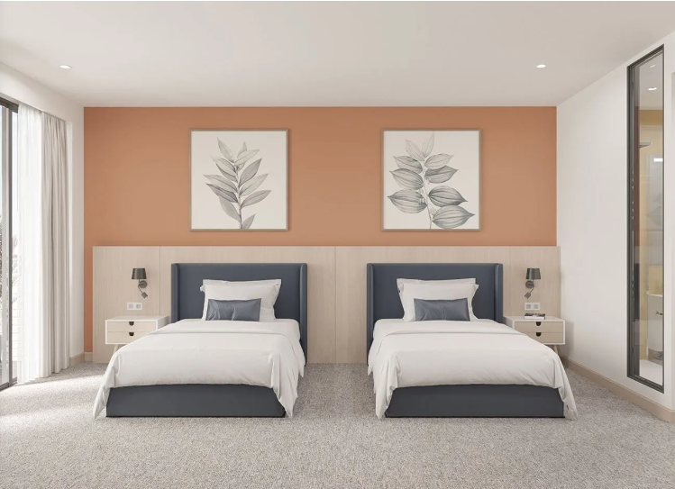 Hotel Bedroom sets Twin Beds Economic Hotel Furniture