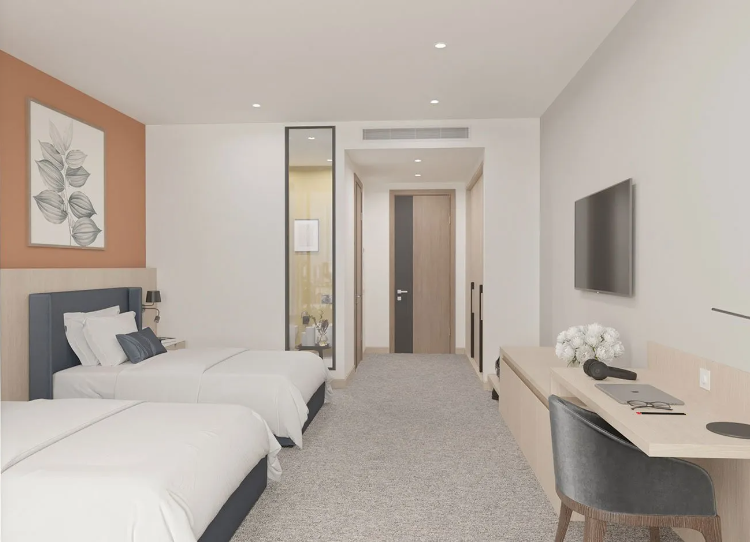 Hotel Bedroom sets Twin Beds Economic Hotel Furniture