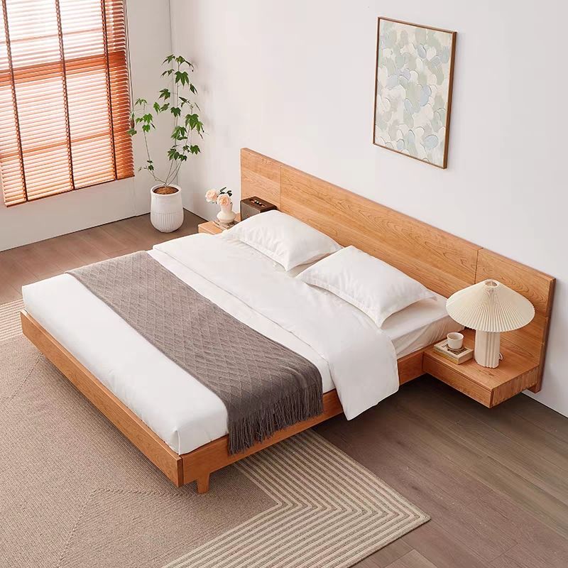 Made in China Double Hotel Bed Furniture Wooden Headboard Set