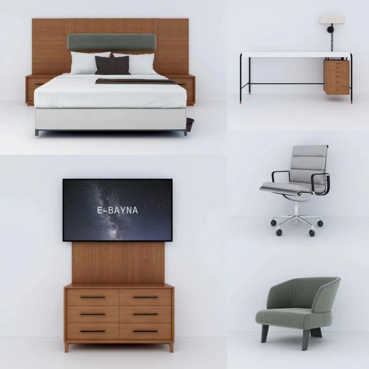 Custom Hotel Furniture Minimalist Design Luxury King Size Modern Furniture Bedroom Sets
