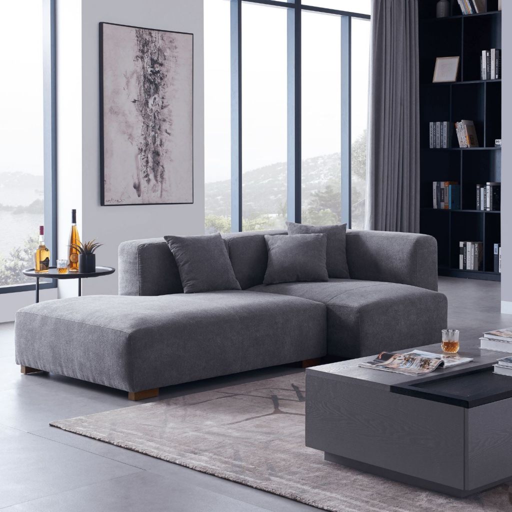 Luxury Hotel Furniture Popular Design Leather Sectional Living Room Furniture L Shape Hotel Lounge Bar Sofa