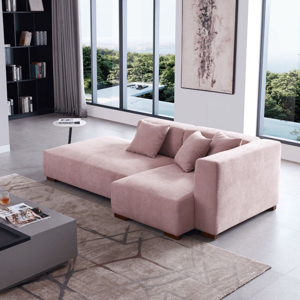 Luxury Hotel Furniture Popular Design Leather Sectional Living Room Furniture L Shape Hotel Lounge Bar Sofa