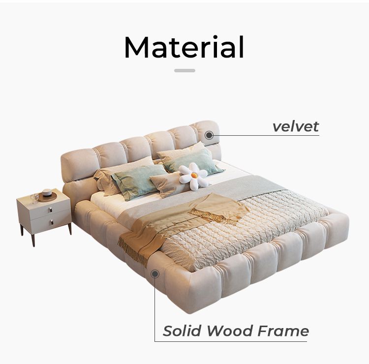 Modern Nordic Bedroom Set Modern Style Comfortable Solid Wood Frame Velvet Bed Hotel Furniture For 5 Star