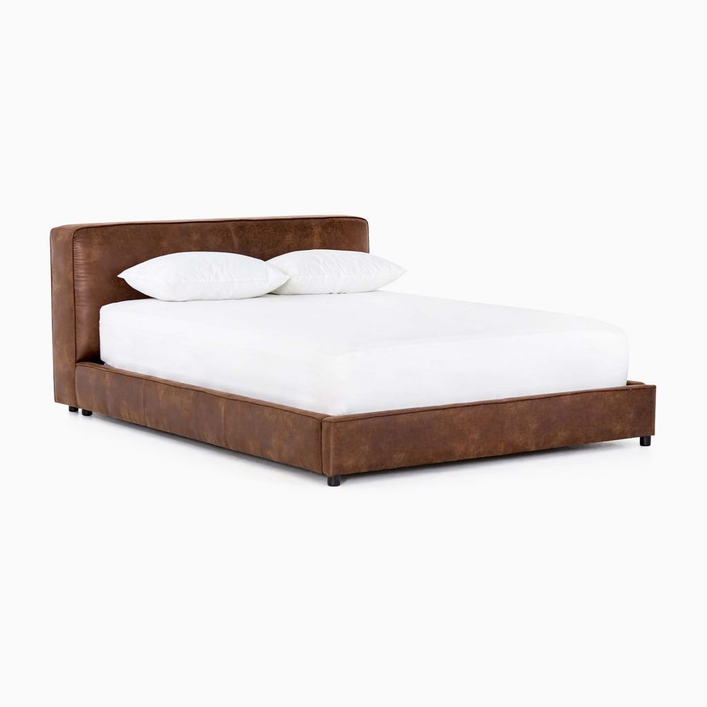 Luxury Hotel Furniture Modern Leather Curved Bed High End Hotel Bedroom Cushion Headboard Furniture Bed