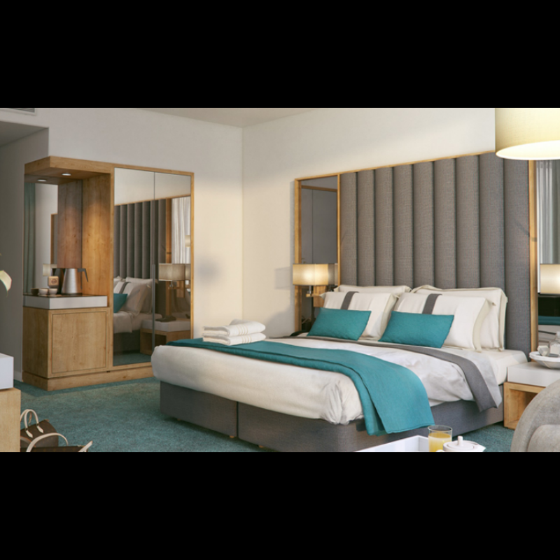 5 Star Modern King Size Bed For Hotel Bonetti Hotel Room Furniture