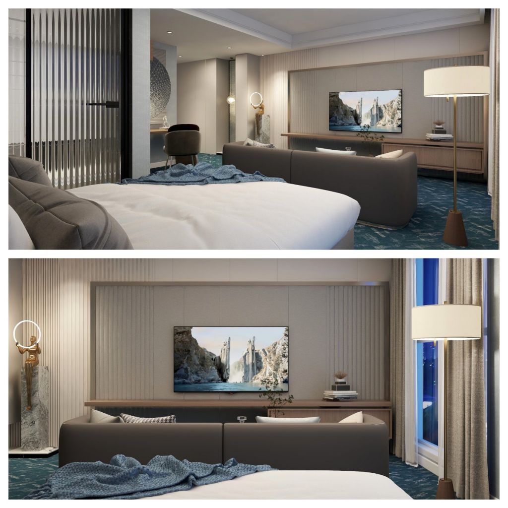 Five Star Hotel Modern High-quality marriott Room Furniture Set OEM Bedroom Furniture