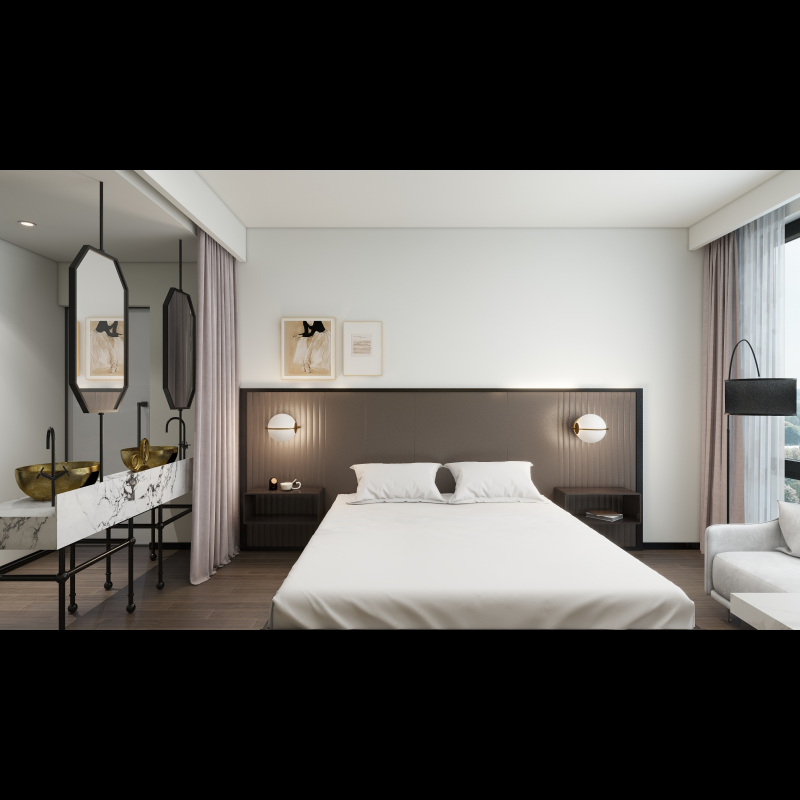 Hotel Furniture Manufacture Luxury Bedroom Set Custom