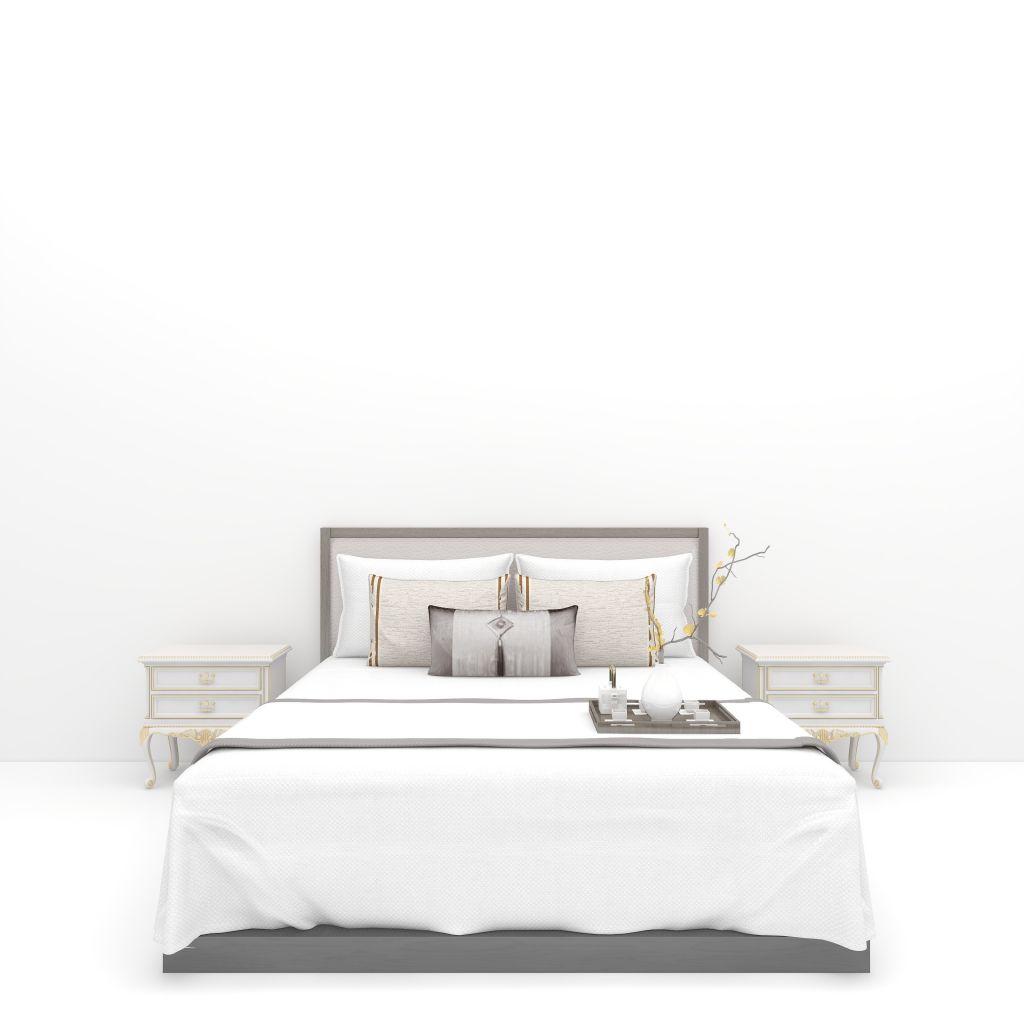 Hotel Bedroom Furniture Sets Modern Upholstered Wingback Platform Bed Apartment Unique Design Bed