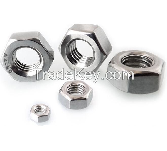 B8 B8M SS304 A2-70 SS316 A4-70 Hex nuts