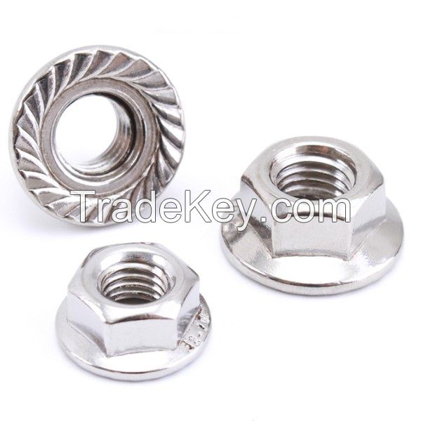 SS304 SS316 DIN6923 Stainless Steel Flange Nuts