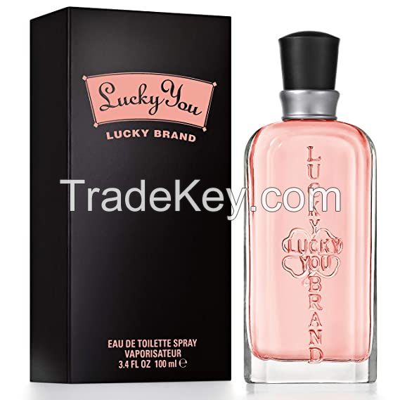 Women's Perfume Fragrance by Lucky You, Eau de Toilette Spray, Day or Night with Fresh Flower Citrus Scent, 3.4 Fl Oz