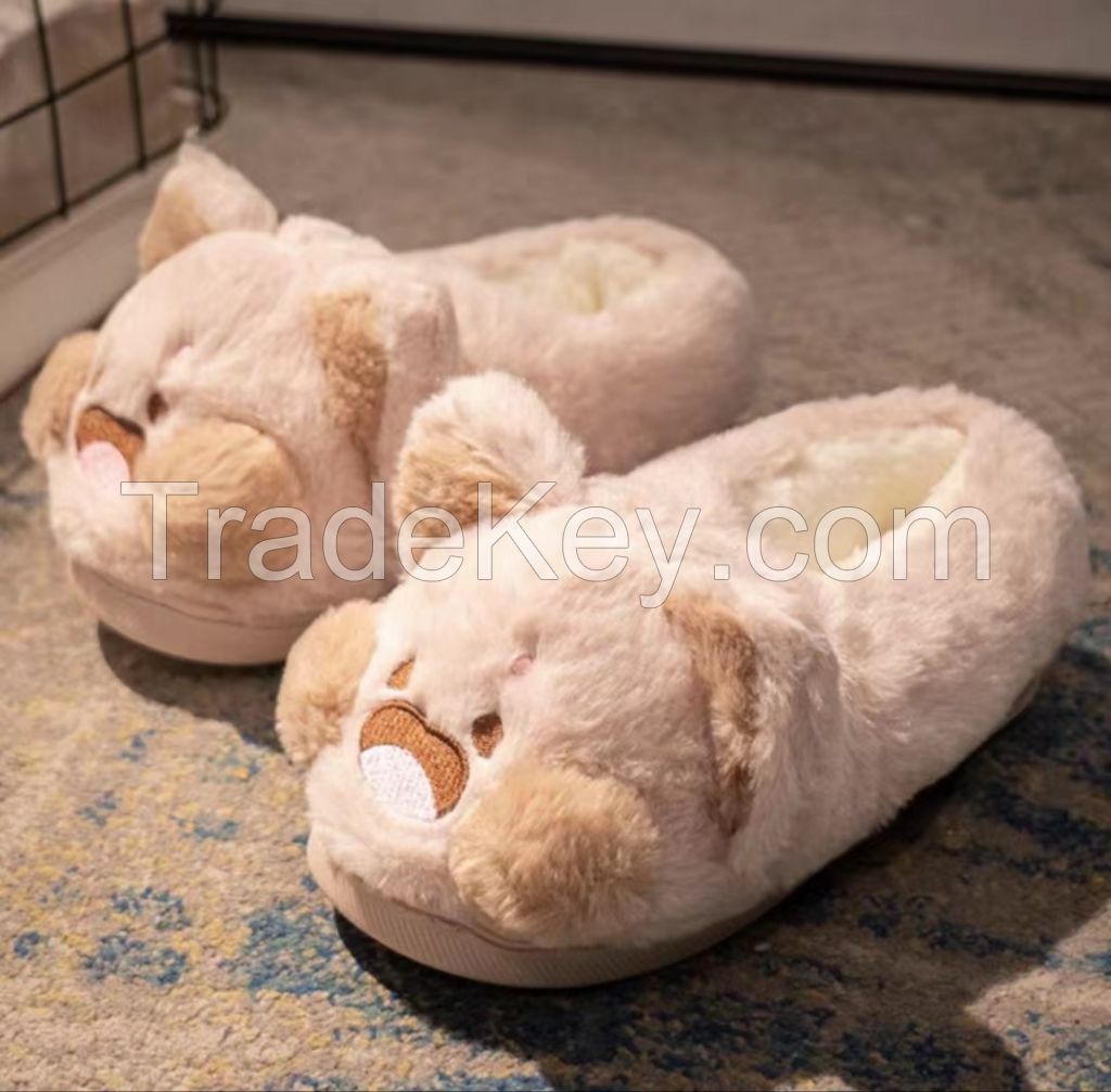 Dudu cat winter cotton slippers Women's bag heel warm shoes indoor home fluffy slippers
