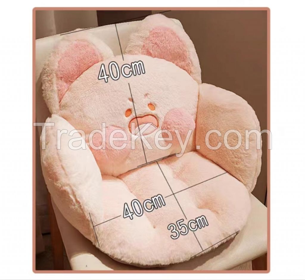 Dudu cat Bedroom chair cushion with Back one office sedentary dormitory thickened in winter