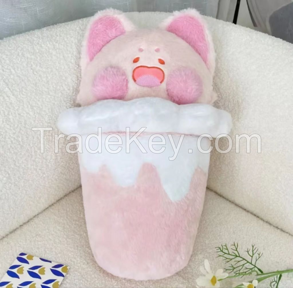 Du Du Meow Milk Tea Ice Cream Throw Pillow Dudu Cat Doll