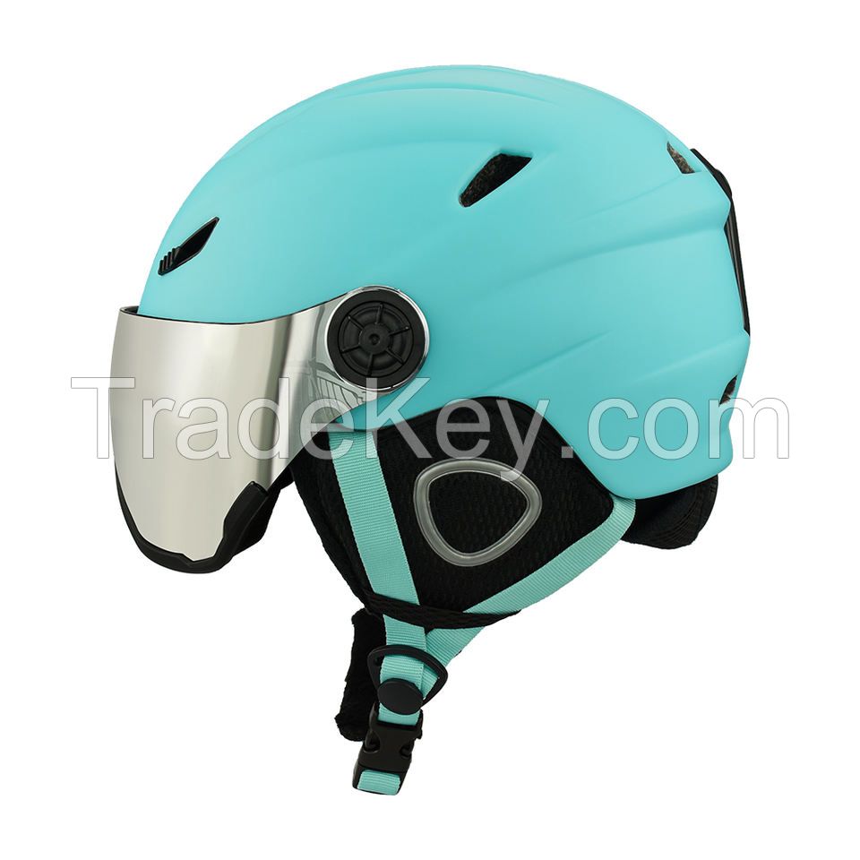 Sunshine wholesale customized Snow board Helmet Winter Snow Sport Ice Skating Snow Helmets Ski Helmet With Goggles