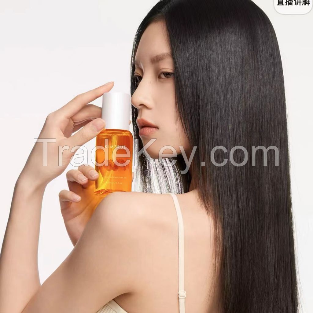 KIMTRUE and Primary Hair Oil Anti Frizz Soft Dry Curly Hair Perm Dyeing Gardenia kt Hair Oil