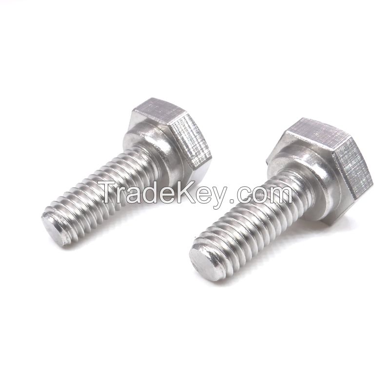 DIN933 Hex Tap Bolts Hexagonal Screws Half-Thread 304 Stainless Steel