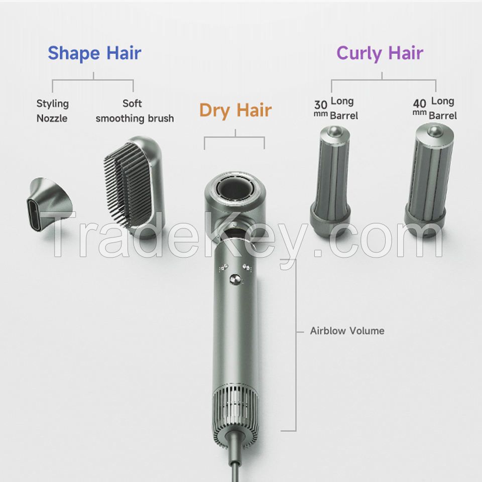 Wind 5 in 1 110000 RPM Ionic Hair Dryer Curlers