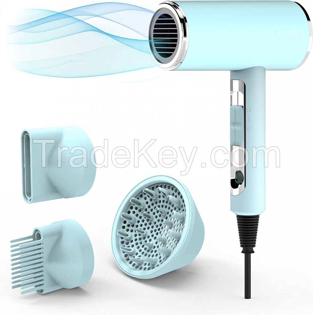 Wind Hair dryer with diffuser Brush comb
