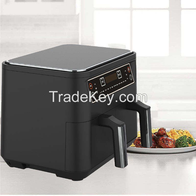 Household 9L Touch Screen Double Air Fryer Electric Deep Fryer Oven Smart Air Fryers With 2 Independent Baskets