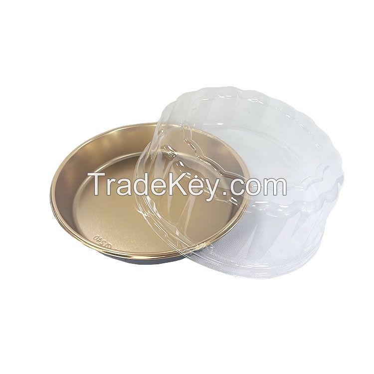 Disposable Gold Plastic Transparent Clear Food Container Cake Box
