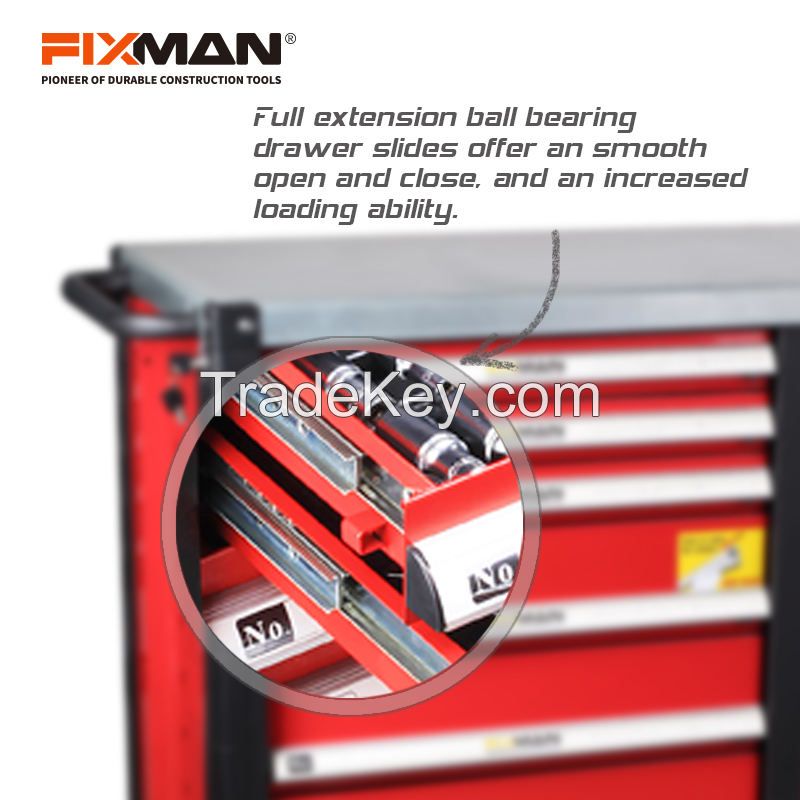 FIXMAN Heavy Duty Metal Storage Roller Mechanic Garage Tool Chests Cabinets With Tools