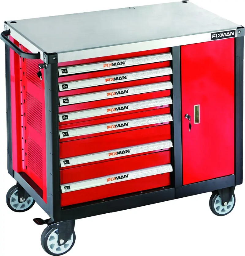 FIXMAN Heavy Duty Metal Storage Roller Mechanic Garage Tool Chests Cabinets With Tools