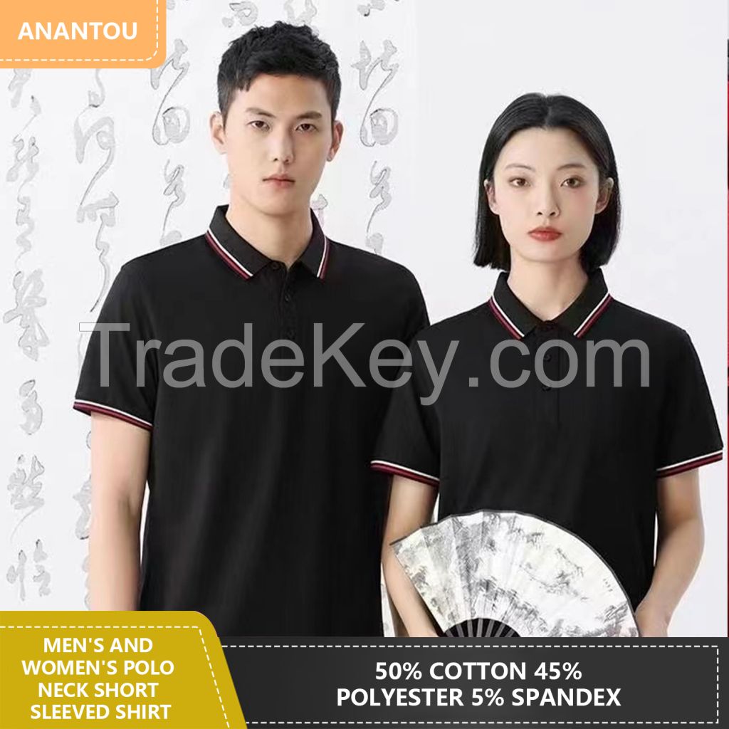 Polo Shirt Men's Women's Short-sleeved T-shirt Summer Ice Silk Thin Se