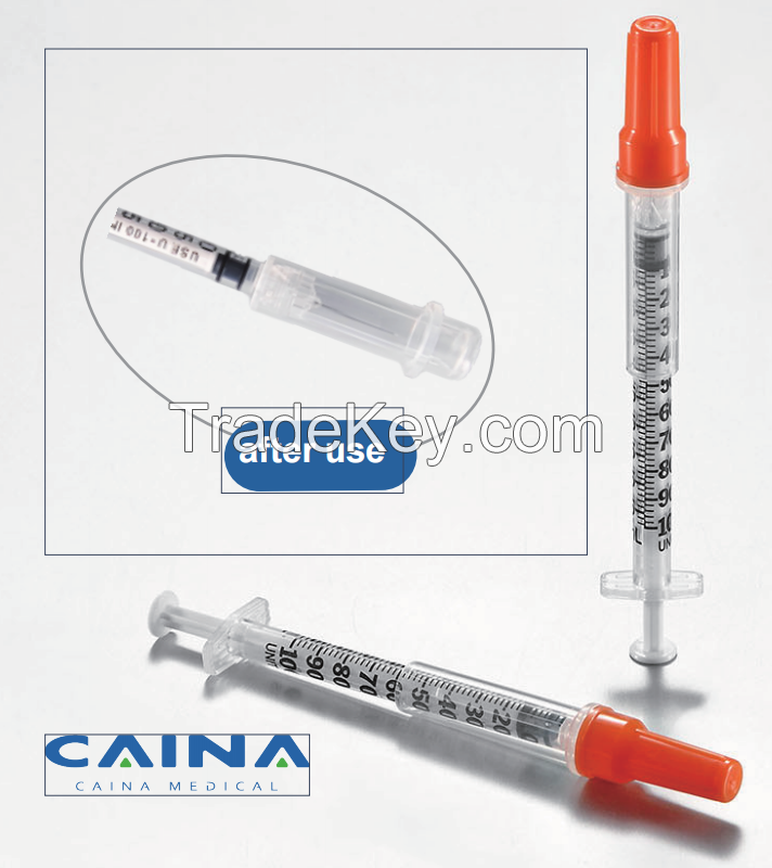 Safety insulin syringe