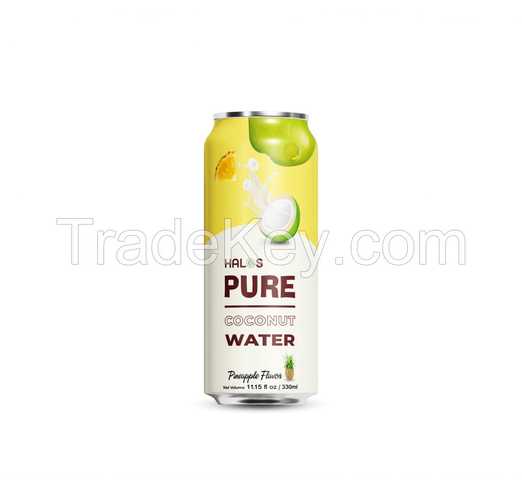 pure coconut water in can 500ml Brand Halos