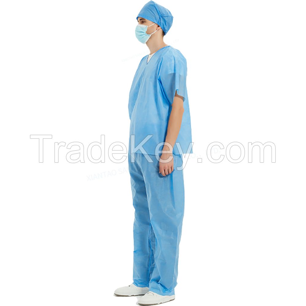 Wholesale High Quality Unisex Custom Scrubs Hospital Uniforms disposable sterilized sms surgical scrub suits