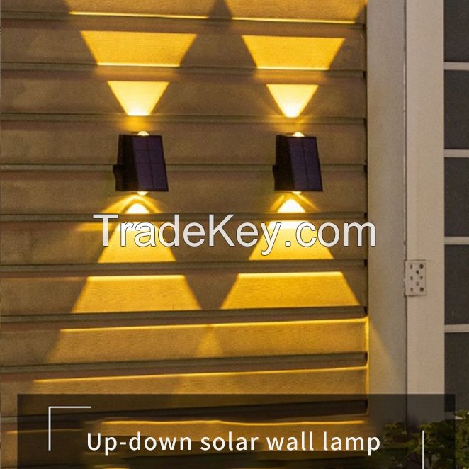 LED Solar Wall lamp Garden Outdoor Waterproof Wall Lights Courtyard Decoration Villa Exterior Wall Washing Lights