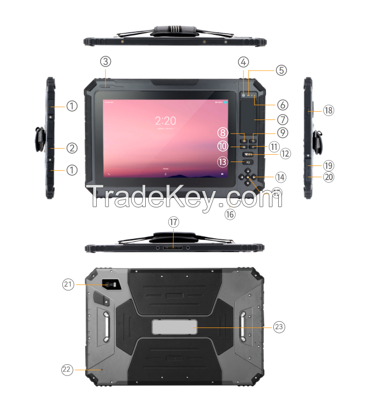 HUGEROCK T101 Highly Reliable Strong Light Readable Rugged Tablet PC From Shenzhen SOTEN Technology