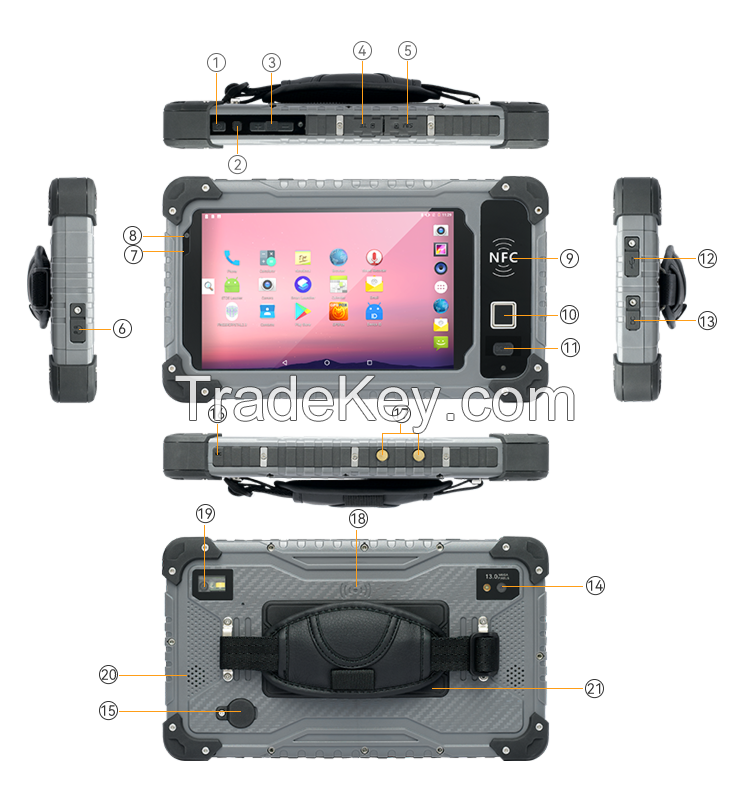 Hugerock S70 Highly Reliable Strong Light Readable Rugged Tablet Pc Fr