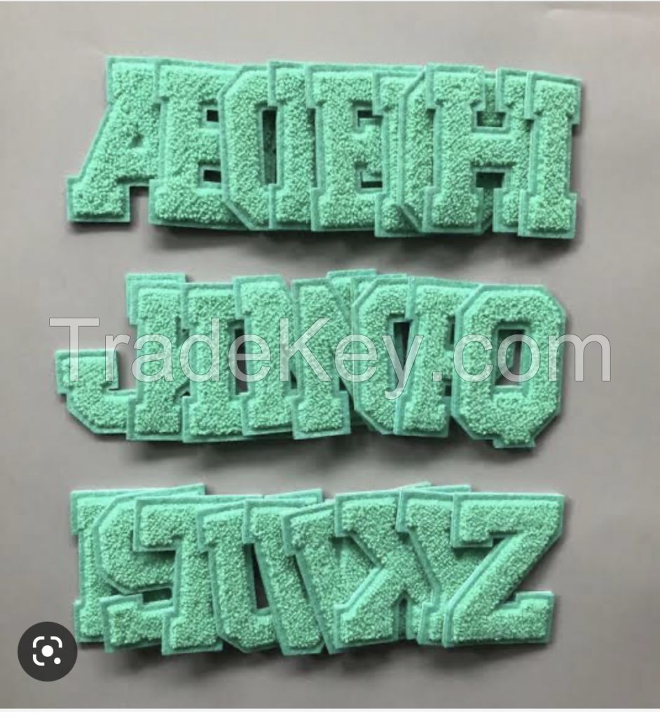 Towel cloth stickers iron letters